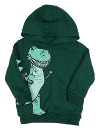 Tmavozelená mikina s dinem a kapucňou George