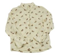 Smetanová košile se sobíky H&M