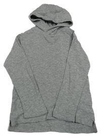 Šedé žebrované triko s kapucí Next