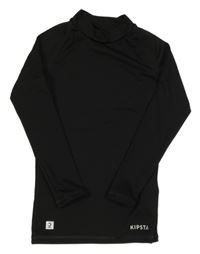 Čierne športové funkčné tričko Decathlon