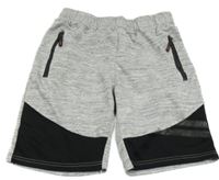 Šedo-černé sportovní kraťasy 