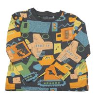 Šedo-barevné pyžamové triko s obrázky George