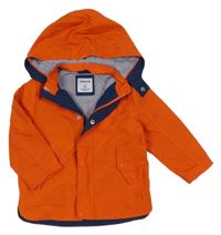 Oranžová šušťáková jarná bunda s kapucňou Mayoral