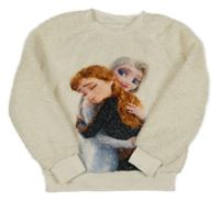 Smotanová chlpatá mikina s Frozen C&A