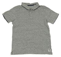 Šedé melírované polo tričko C&A