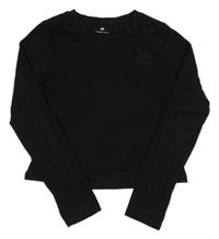 Čierne crop tričko H&M
