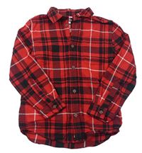 Červeno-čierno-biela kockovaná košeľa F&F