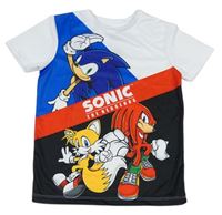 Bielo-safírovo-čierne tričko so Sonicem George