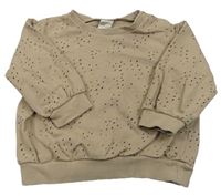 Béžová bodkovaná á mikina H&M