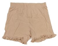 Pudrové elastické kraťasy s volánikmi zn. H&M