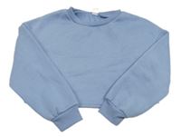 Svetlomodrá crop mikina Shein