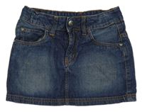 Tmavomodrá rifľová sukňa Hema