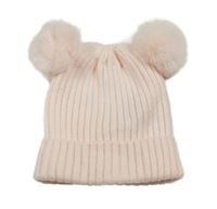 Světlerůžová čepice s bambulemi Primark