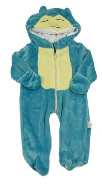 Modro-žlutá plyšová kombinéza s kapucí - Pokémon 