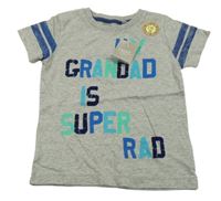 Nové - Šedé tričko s nápisem Next