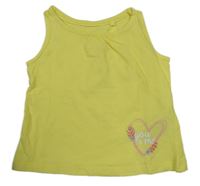 Žltý top so srdiečkom Lupilu