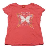 Fuchsiové tričko s motýlkem S. Oliver