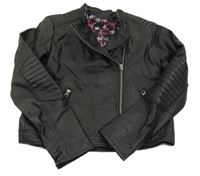 Černý koženkový crop křivák Y.F.K.