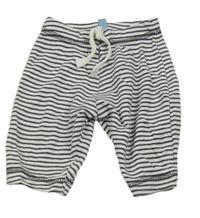 Bielo-antracitové pruhované tepláky John Lewis