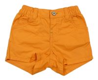 Oranžové plátěné kraťasy Benetton