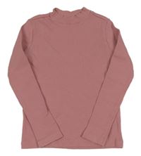 Ružové rebrované tričko HEMA