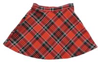 Červeno-čierno-biela kockovaná sukňa H&M