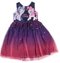Fialovo-růžové šaty s poníky a tylovou sukní s flitry - My Little Pony H&M