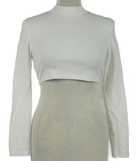 Dámské bílé crop triko Shein 