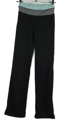 Dámské černé sportovní zvonové kalhoty Crivit 