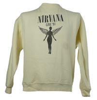 Dámska smotanová mikina s potiskem Nirvana Primark