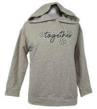 Dámská béžová mikina s nápisem a kapucí Fulla moda