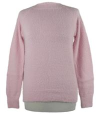 Dámský světlerůžový chlupatý svetr 