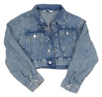 Modrá riflová crop bunda H&M