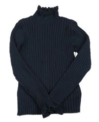 Tmavomodrý rebrovaný sveter Next