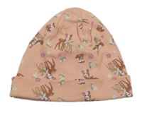 Svetloružová čapica so srnkami Dopodopo vel.98-128