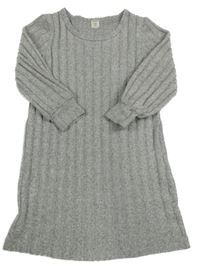 Svetlosivé melírované úpletové šaty Shein