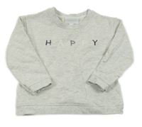 Svetlosivá melírovaná mikina s nápisom