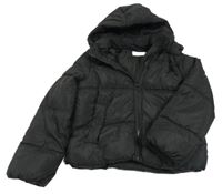 Černá šusťáková zimní bunda s kapucí Zara