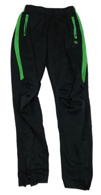 Černo-zelené sportovní tepláky Manguun