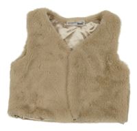 Béžová kožešinová vesta Ergee