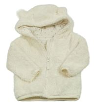 Smotanová chlpatá prepínaci mikina s kapucňou Dunnes