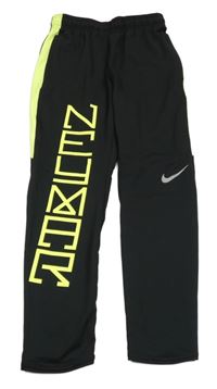 Černé sportovní funkční kalhoty s nápisem Nike