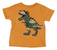 Oranžové tričko s dinosaurom C&A
