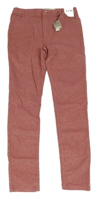 Nové - Růžové třpytivé manšestráky Denim Co.