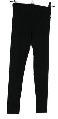 Dámské černé žebrované legíny 