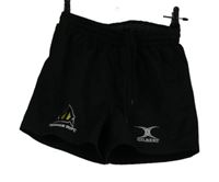 Pánske čierne šušťákové kraťasy s nápisom Gilbert