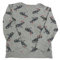 Sivá mikina s dinosaurami Urban