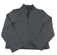 Tmavošedá propínací mikina se stojáčkem 