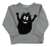 Sivá melírovaná mikina s príšerkou H&M