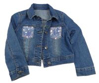 Modrá riflová bunda s flitry Nutmeg